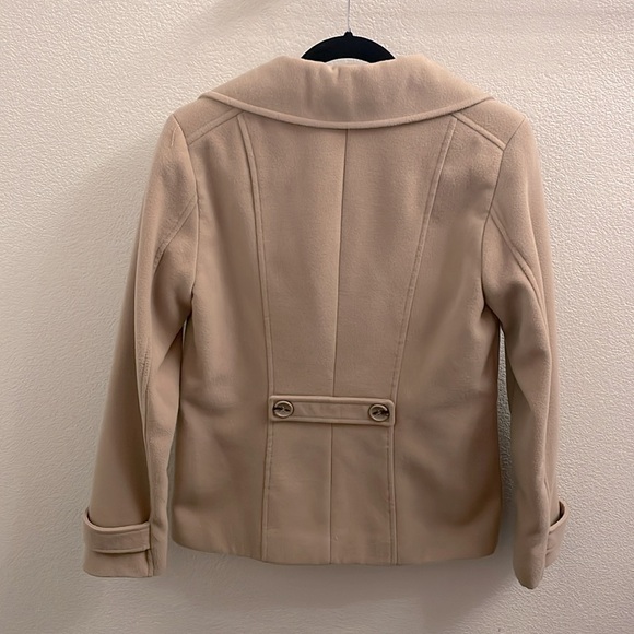 Forever 21 Women’s Cream Tan Taupe Pea Coat - Picture 3 of 3